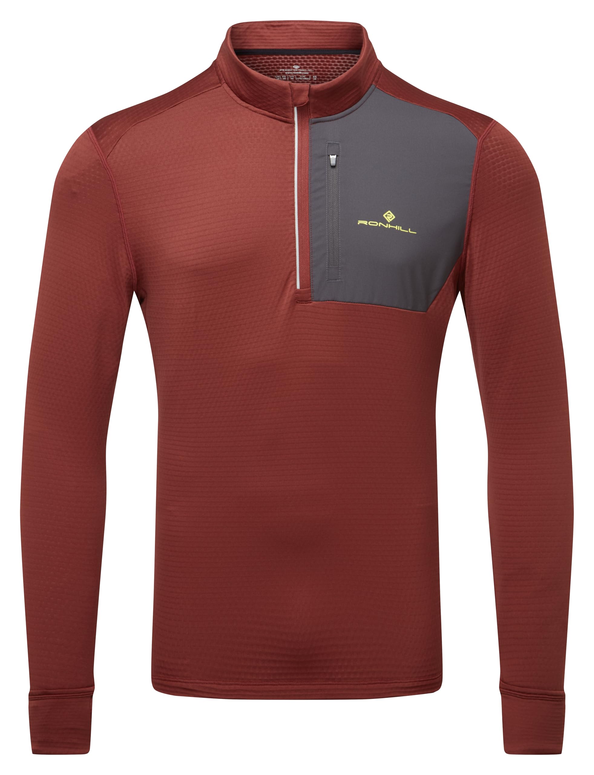 Ronhill Running, Men's Tech Winter 1/2 Zip, Chestnut/Oxide, L