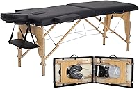 Vista 1 de PayLessHere Cama de Masaje Portátil Mesa de Masaje de 24 pulgadas de Ancho Cama de Pestañas 2 Plegable Altura Ajustable Mesa de Spa con Bolsa No