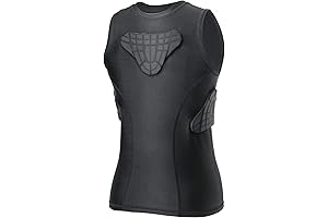 Padded Compression Shirt & Vest with Rib Cage Protector for Youth