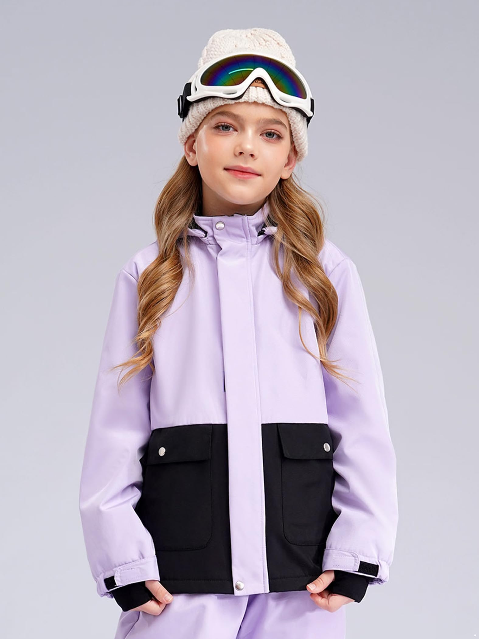 Chaqueta De Esquí Para Niñas Con Capucha Chaqueta Térmica Impermeable Chaqueta De Nieve Chaqueta De Senderismo Para Niños Outdoor Acolchada Cálida