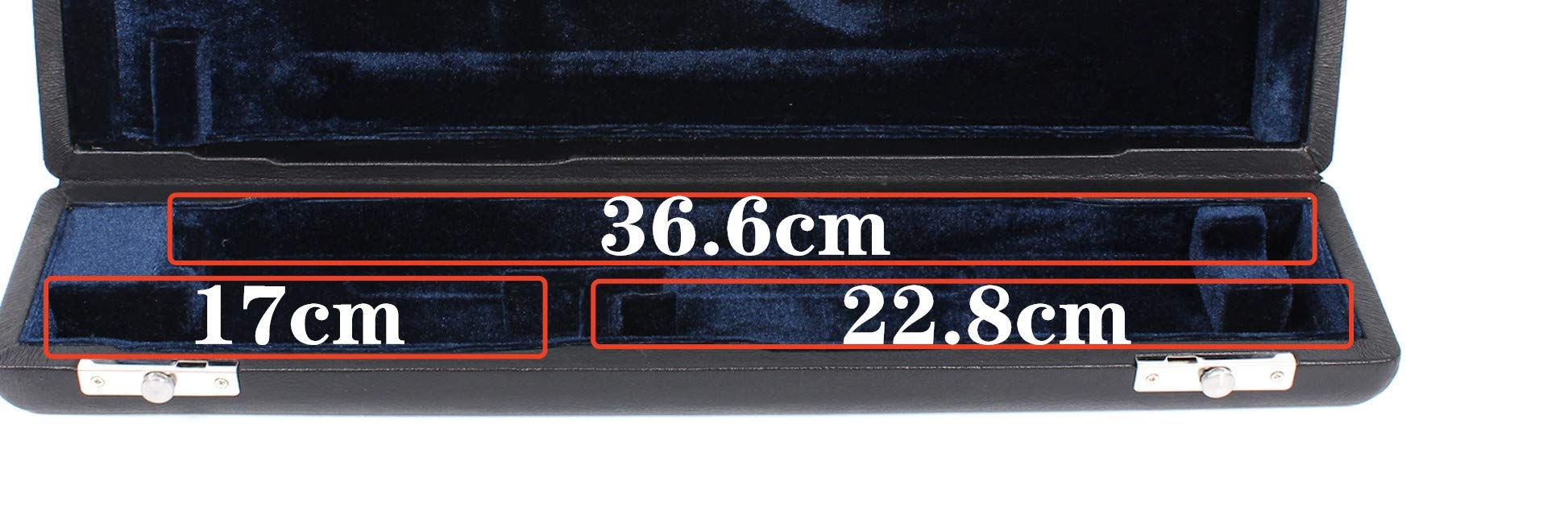 New 16 Hole flute Case 17 hole flute Bag Protect Carry Flute leather surface Strong light (17hole), Black - Image 3