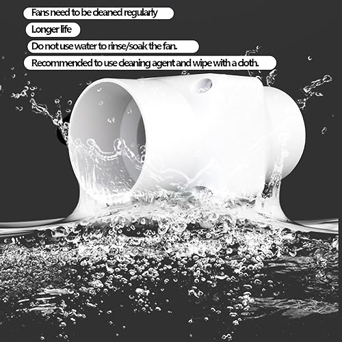 Miniatura 7 de Ventilador de conducto en línea de 2 pulgadas, 1.969 in, extractor de humos de admisión de 6 W, 12 V, kit de conducto de filtro de ventilador