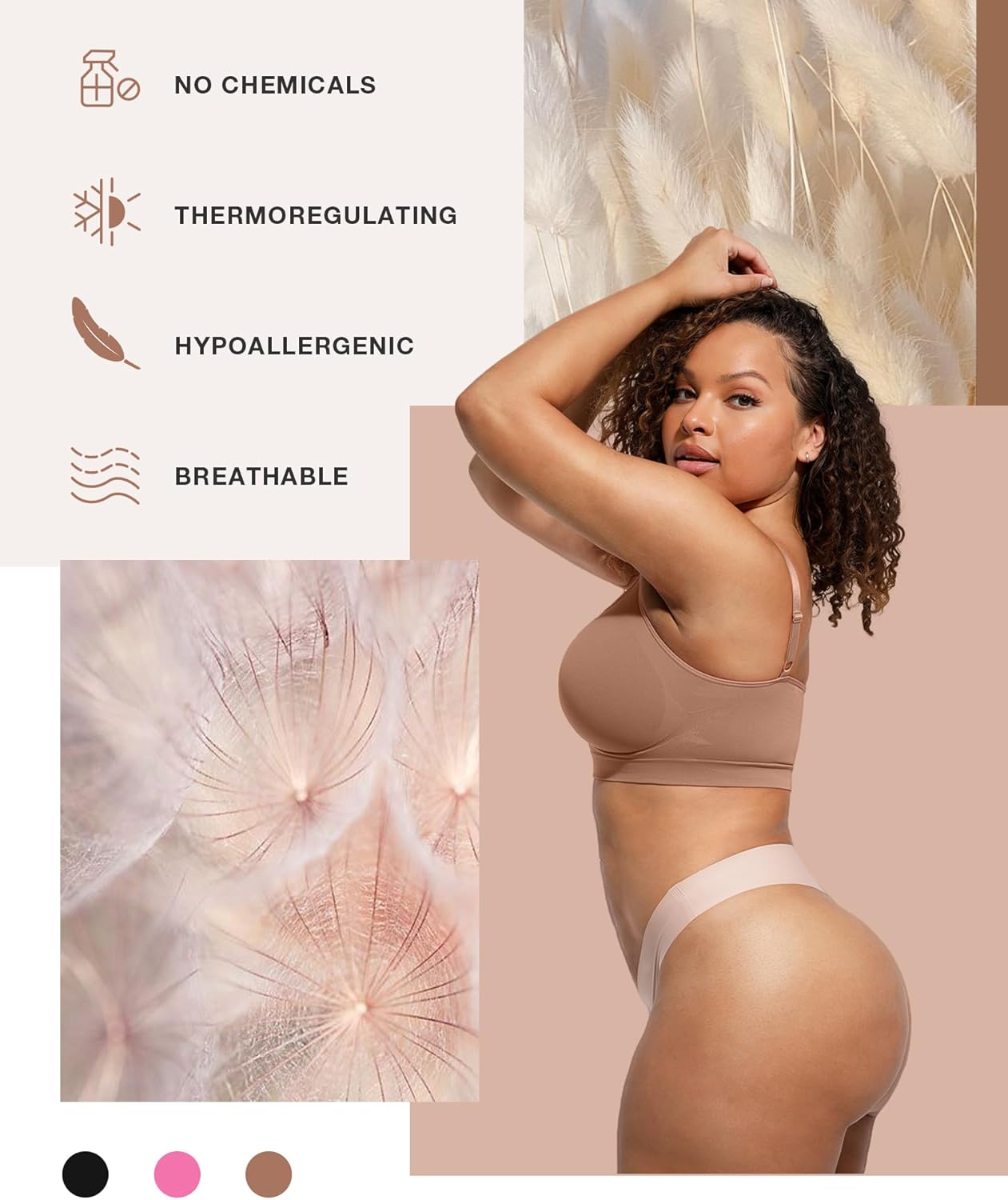 Lover-Beauty Bralettes for Women - Wireless Seamless Bra Stretch Comfort No Underwire Unlined Everyday Bras - Image 3