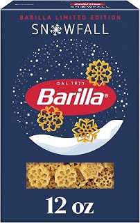 Barilla Limited Edition Snowfall Pasta - 3 Unique Snowflake Shapes, 12 oz Holiday Box for Festive Meals