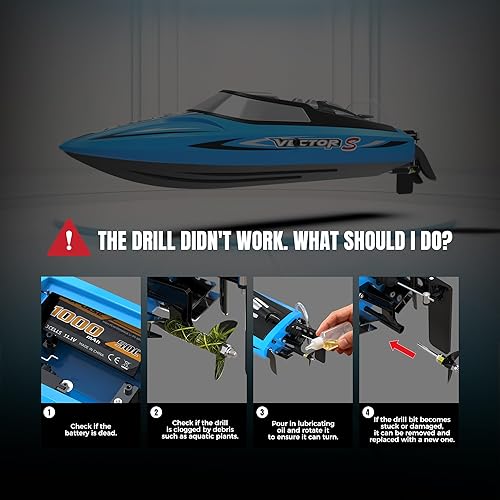 Miniatura 6 de VOLANTEXRC Barcos RC sin escobillas para adultos, 30+MPH 17.7 pulgadas, barco de control remoto de alta velocidad con batería recargable para lagos,