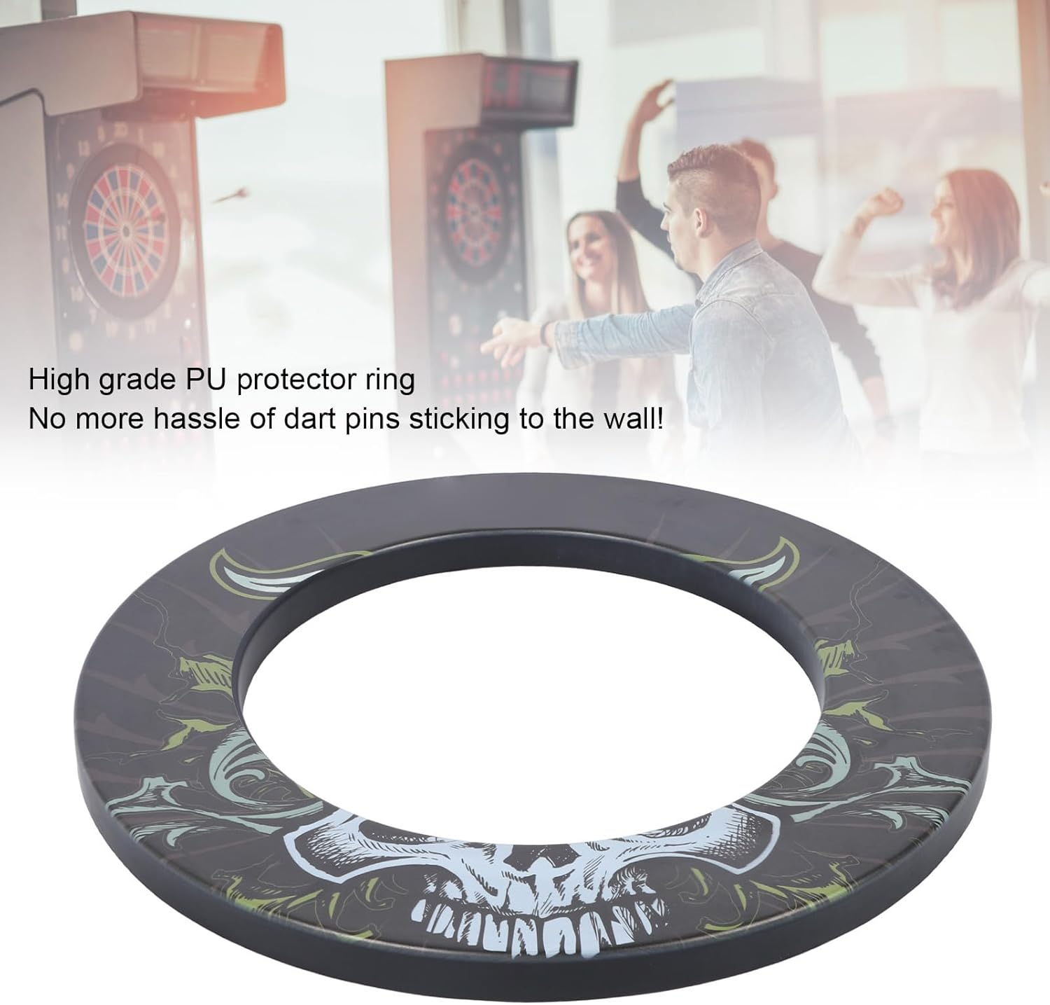 Professional Dartboard Surround Wall Protector Backboard with Thick and PU Material Easy Assembly for Home Bar Club