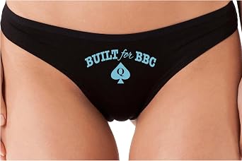 Knaughty Knickers Built for BBC Pawg Queen of Spades QOS Black Thong Underwear