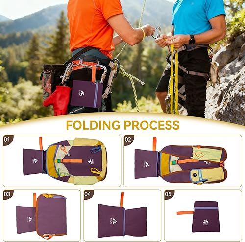 Miniatura 7 de Mochila de senderismo pequeña de 15 L, mochila de viaje colorida y ligera, plegable, plegable, mochila informal para mujeres y hombres