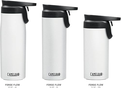 Miniatura 4 de CamelBak Forge Flow - Taza de café y viaje de 12 onzas, acero inoxidable aislado, base de silicona antideslizante, fácil operación con una sola mano