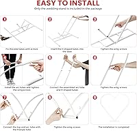 Vista 4 de Arco de boda moderno en forma de corazón de metal para arco de boda con marco de globo, marco de globos, estante de exhibición de bodas, eventos