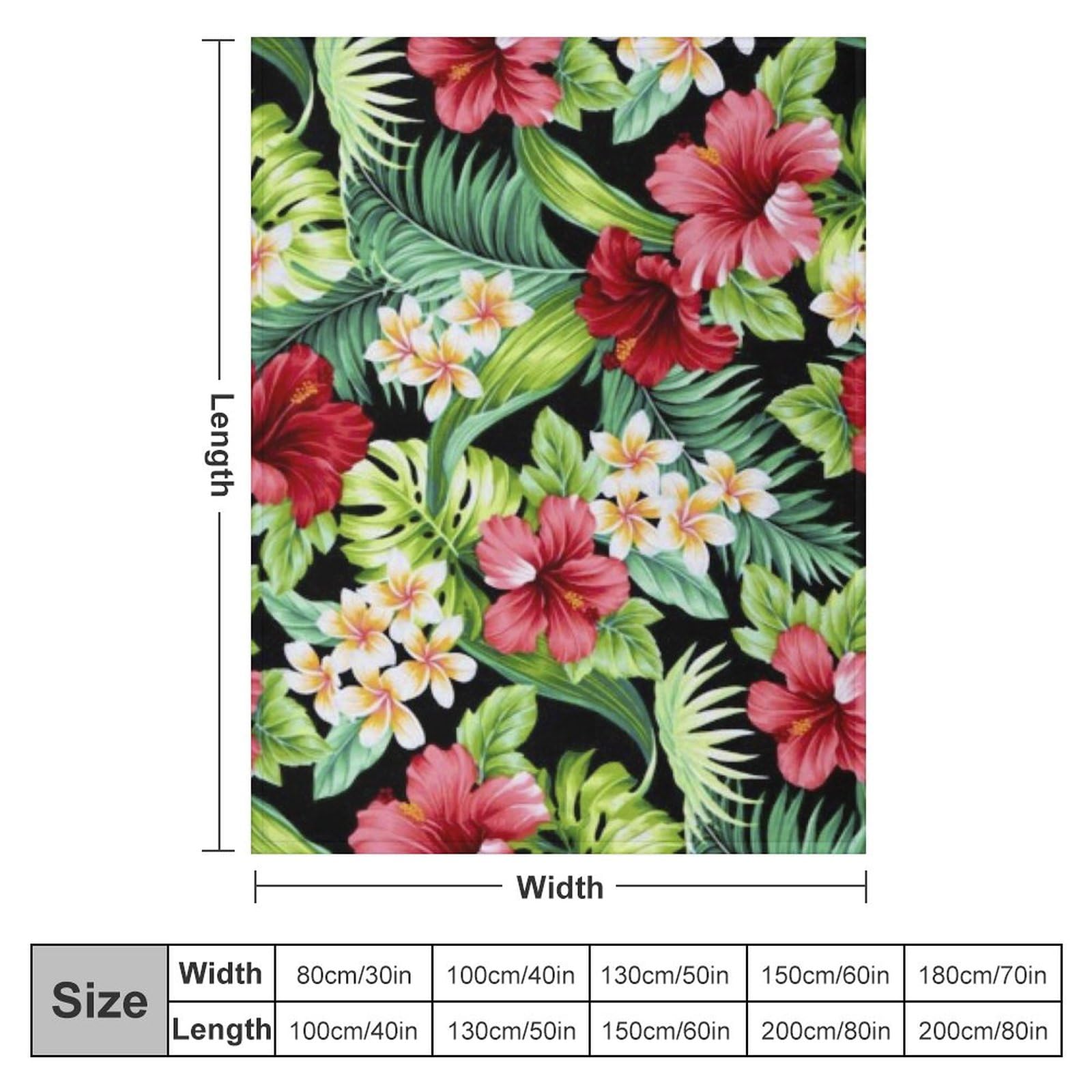 Amazon｜毛布 ハイビスカス 葉 花柄 ブランケット もうふ 大判 掛け