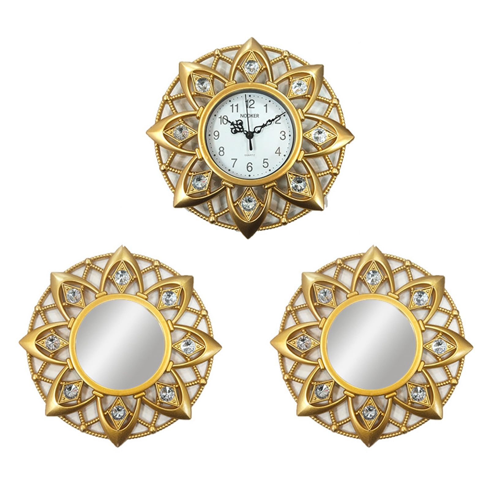 Tuxoiou Vintage Decorative Wall Clock, Silent Non-Ticking Hanging Clock