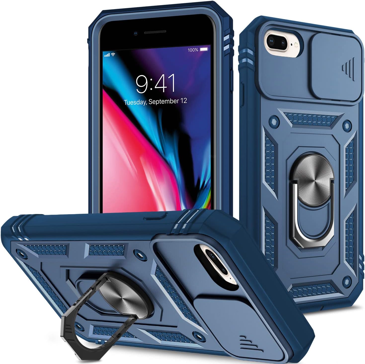 Amazon.com: Fetrim Case for iPhone 8 Plus, Camera Cover Phone Case with ...