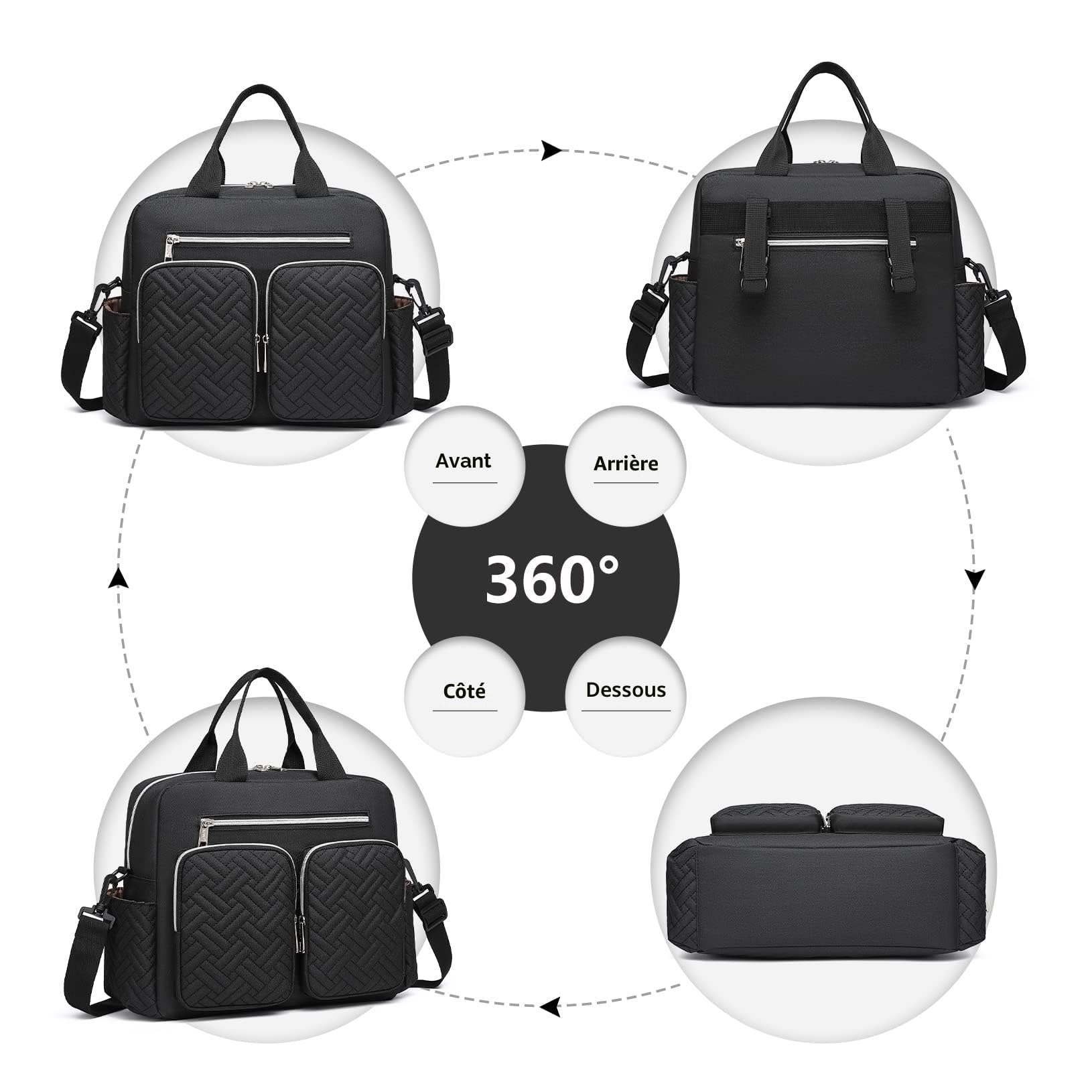 Kono Sac à Langer Fourre-tout Bébé, Imperméable avec Poche Isotherme Organisatrices, Sac de Maternité Pratique pour Hôpital et Voyage Maman et Papa