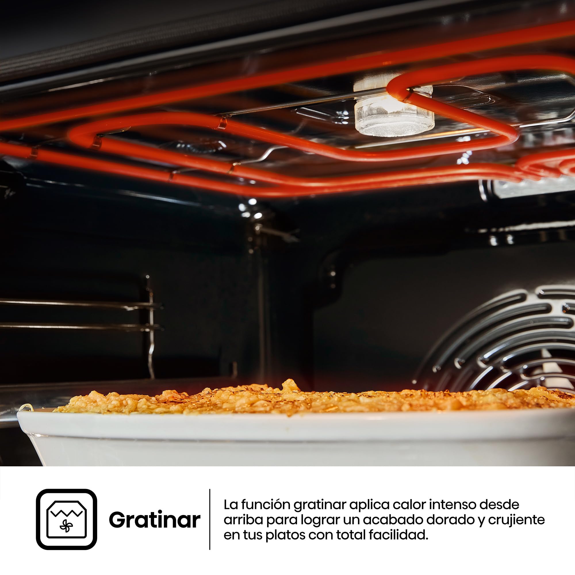 Hisense BI64216EPX - Horno Multifunción Pirolítico, Clase A++, 78L, Fondo 57cm, Guía Telescópica, Calentamiento Rápido, Apertura Y Cierre Suave de Puerta, Air Fry, Modo Pizza, Modo Congelados, Inox