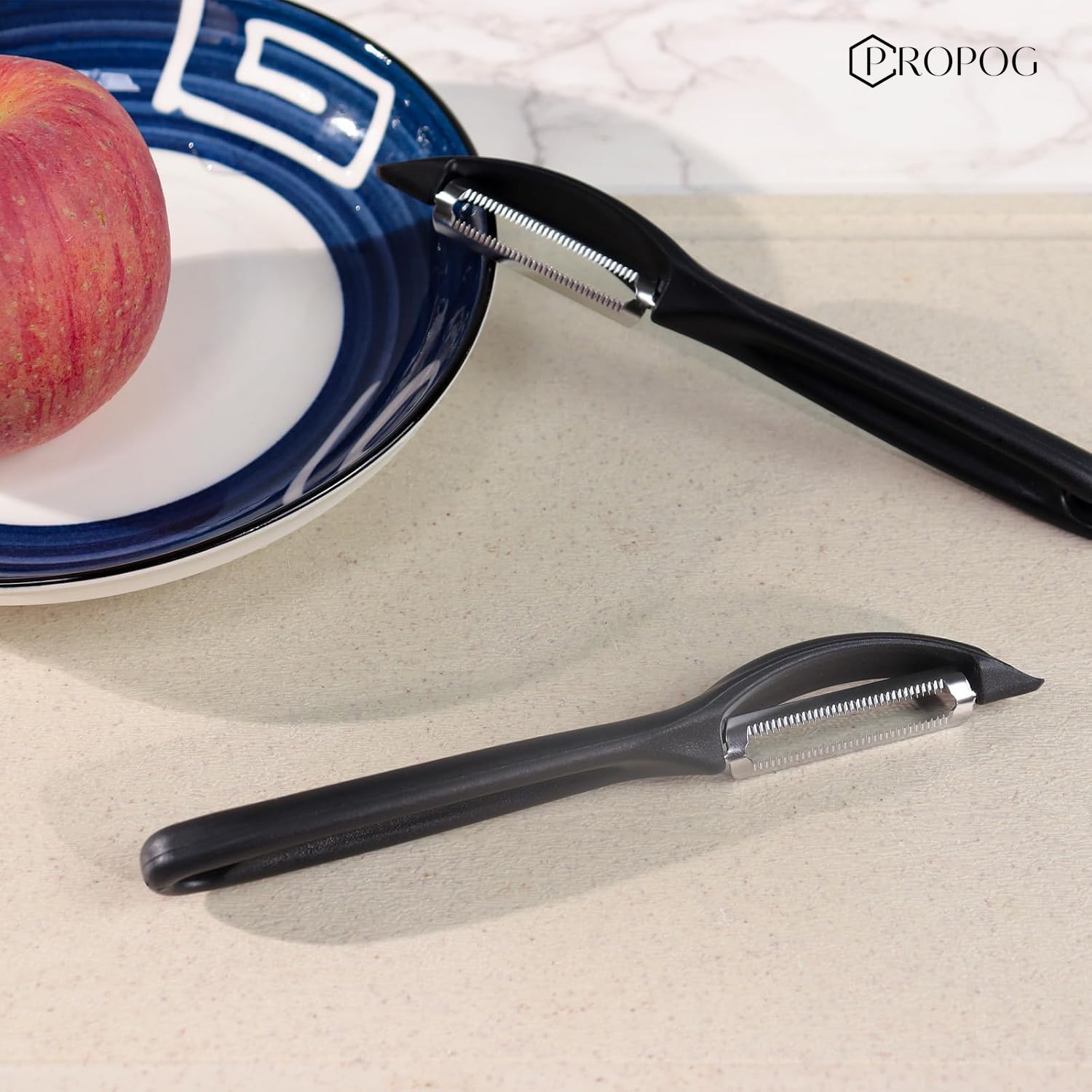 MOEIDO Peeler 2pcs Pelers for frutta e verdura, lama in acciaio inox manico comodo, pelapatata, utensili da cucina Gadget (15 * 7 cm