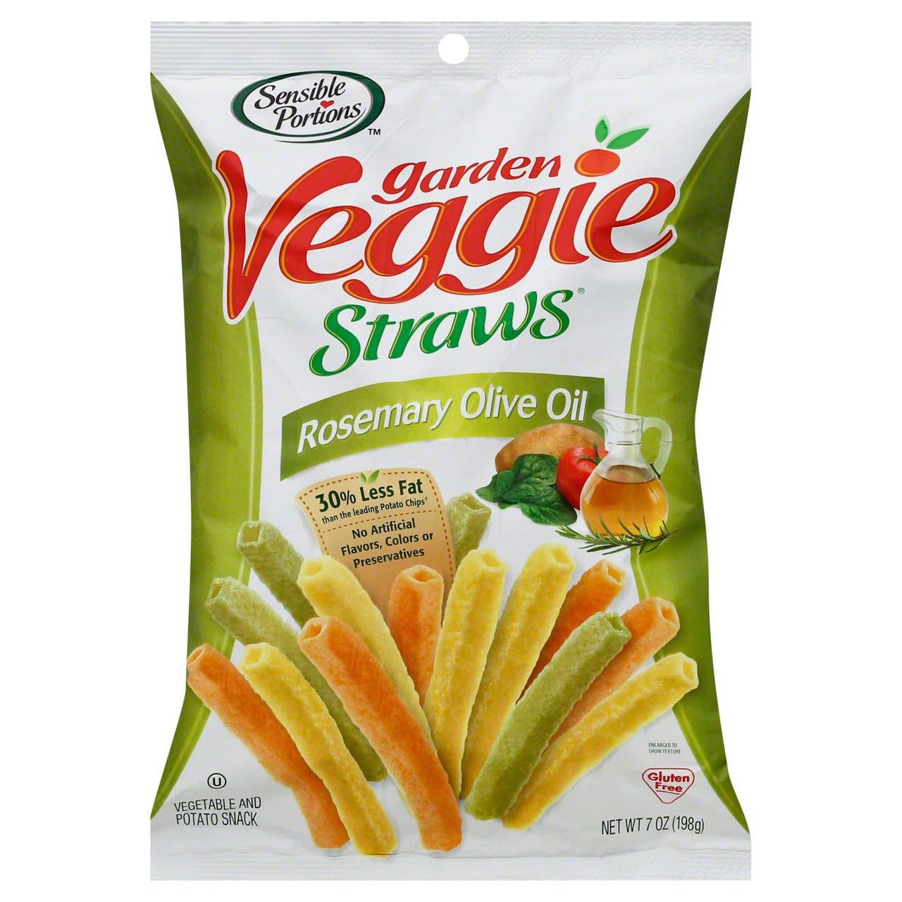 Sensible Portions Veggie Straws, Rosemary & Olive Oil - Snack for Health-Conscious Consumers - Perfect for Snacking at H