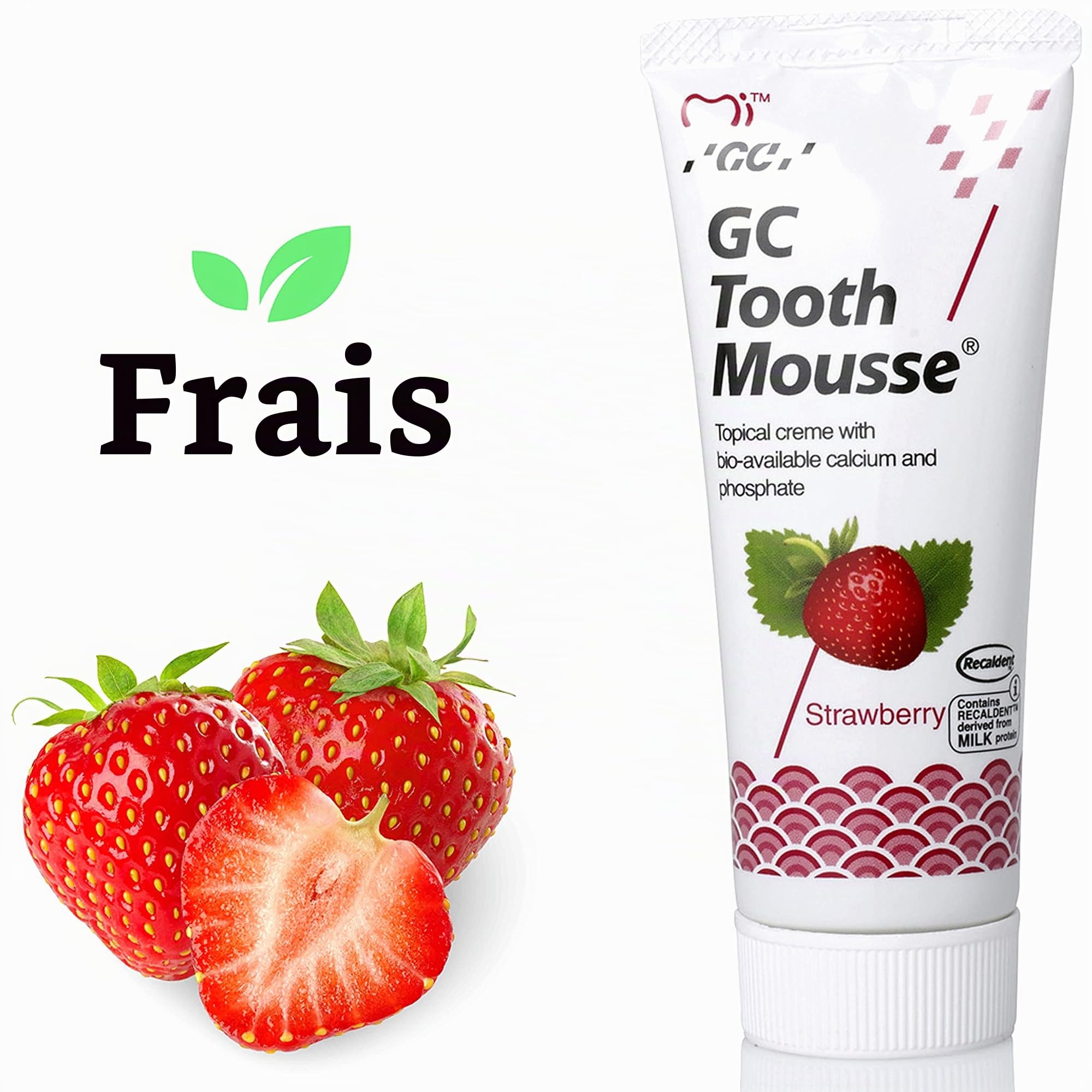 GC Tooth Mousse Dentifrice 35ml fraise, Paquet de 2 (2x 35ml)