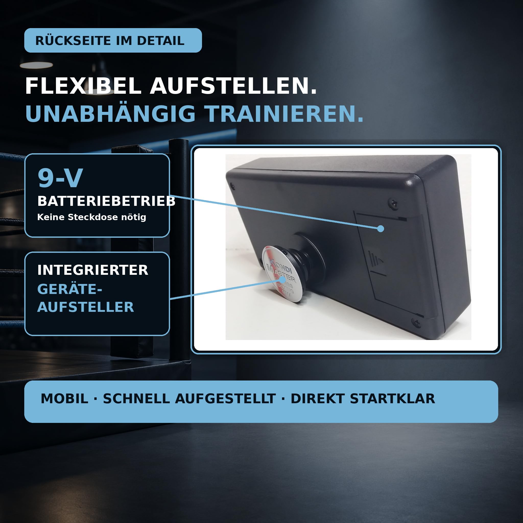 Intervall Timer KondiMaster V2 unser Basis-Gerät mit 8 Funktionen - KondiMaster.de