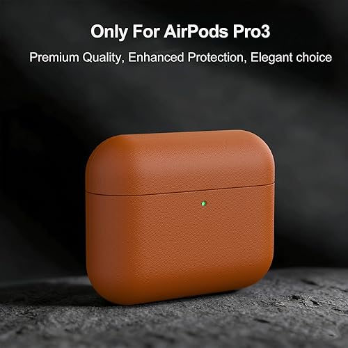 Miniatura 2 de Leather AirPods Pro 3 Case Handcrafted Vintage Genuine Leather AirPods Pro 3 Protective Cover All-Around Shockproof Protection AirPods Pro 3 Pro