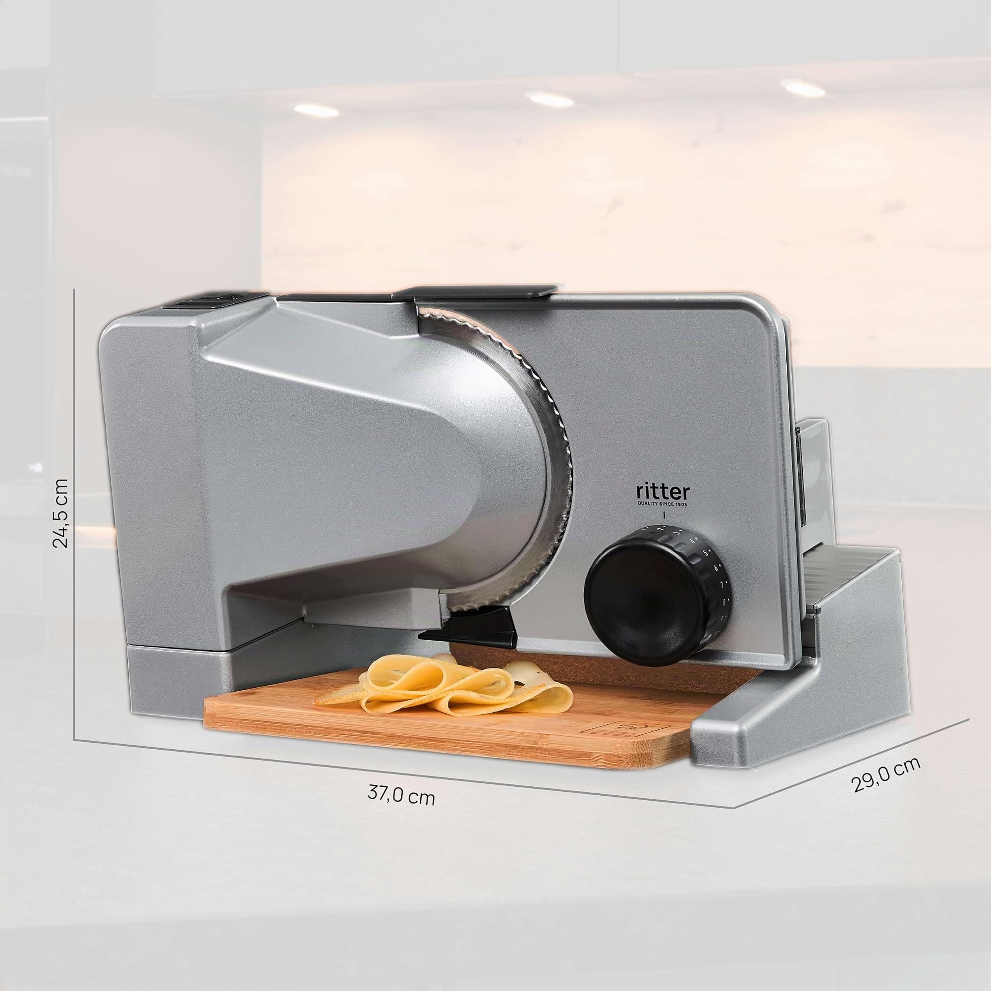 ritter serano 8 Cortafiambres y rebanadora de pan eléctrica de metal macizo, Made in Germany