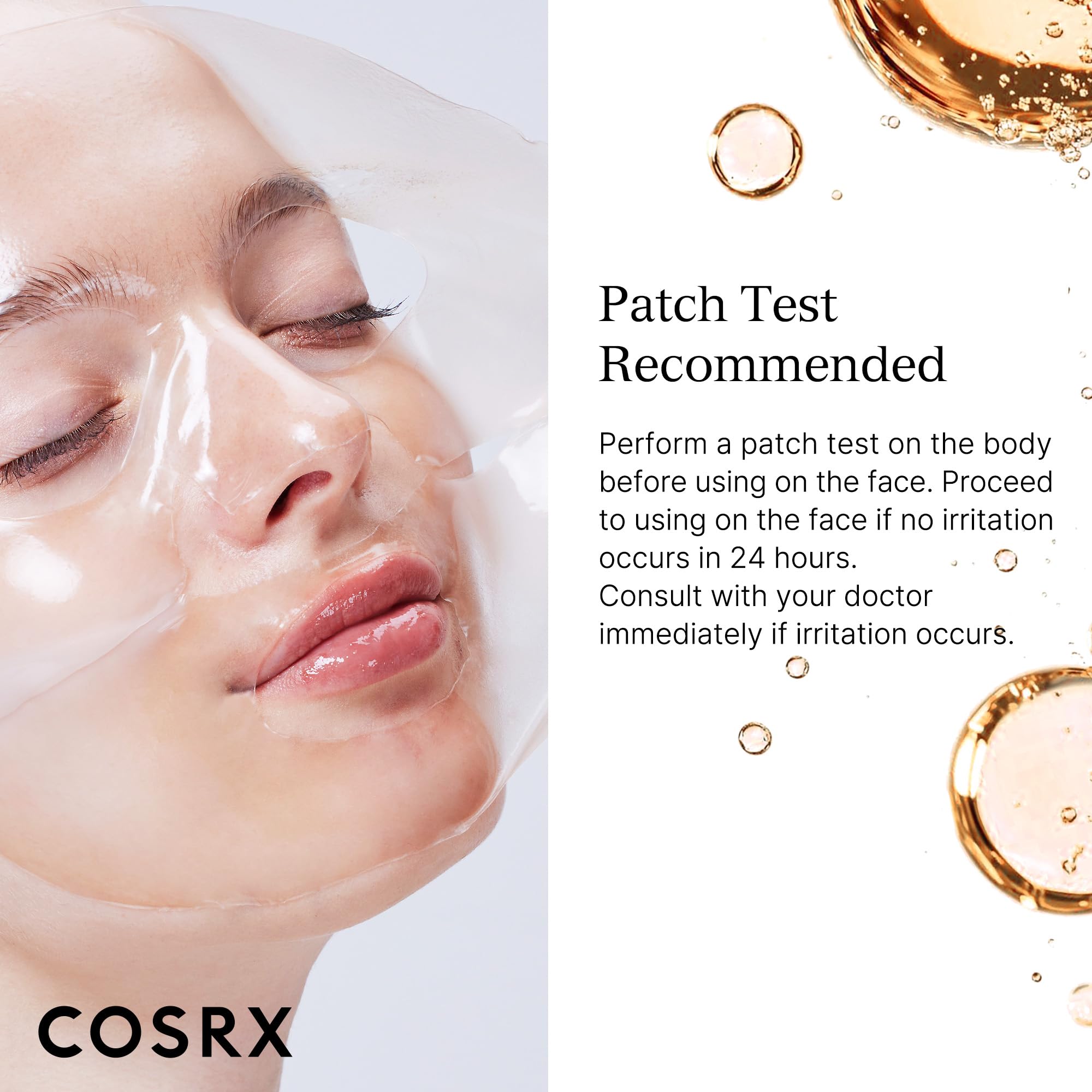 COSRX Advanced Glass Glow Hydrogel Face Masks Skincare 3 EA, Collagen Face Mask, Travel Essentials, Overnight Face Mask, Korean Skin Care, Stocking Stuffers for Women