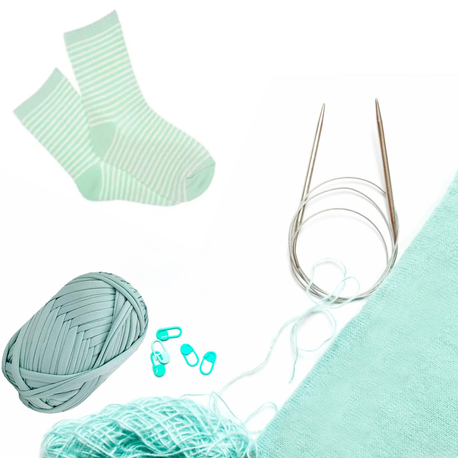 2 Pièces Pelote Laine Tricoter Crochet Spldsun - Fil T-shirt Polyester Pour Paniers Sacs Et Projets DIY