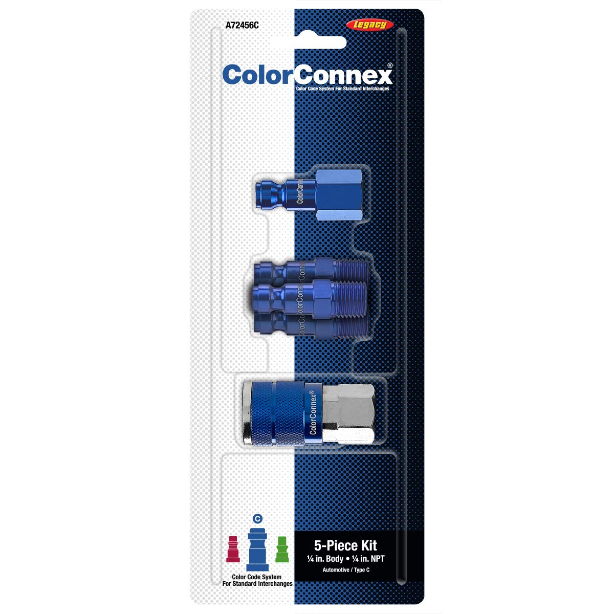 ColorConnex Coupler & Plug Kit, Automotive Type C, 1/4