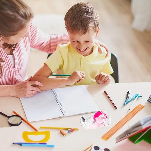 Miniatura 7 de 6 rollos de cinta iluminadora extraíble con dispensador, 0.7 x 288 pulgadas, cinta de color transparente con mini dispensador recargable, tiras de