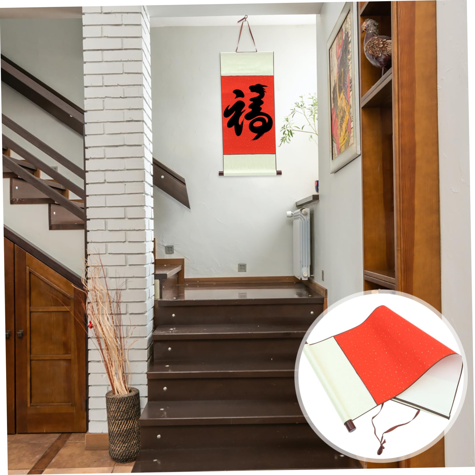 Amazon.co.jp: VILLCASE 紙巻物 書道用 絵画用紙 書道用紙 掛け軸型