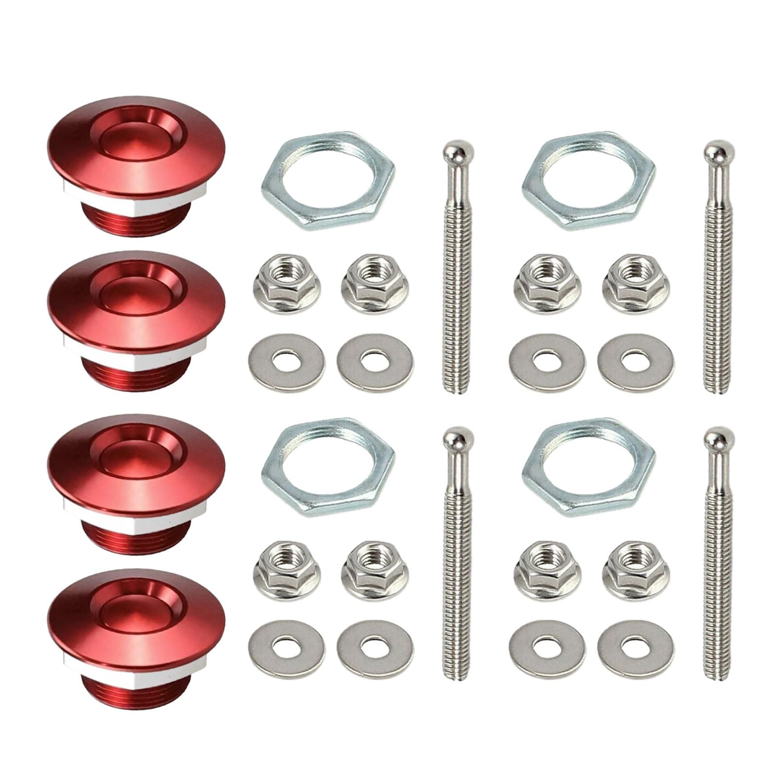 Maxtonser Quick Latches Hoods Pins, Quick Releases Latches Bumper, Bumper Latches Fastener Push Button Bonnet 1.2'' Latches P