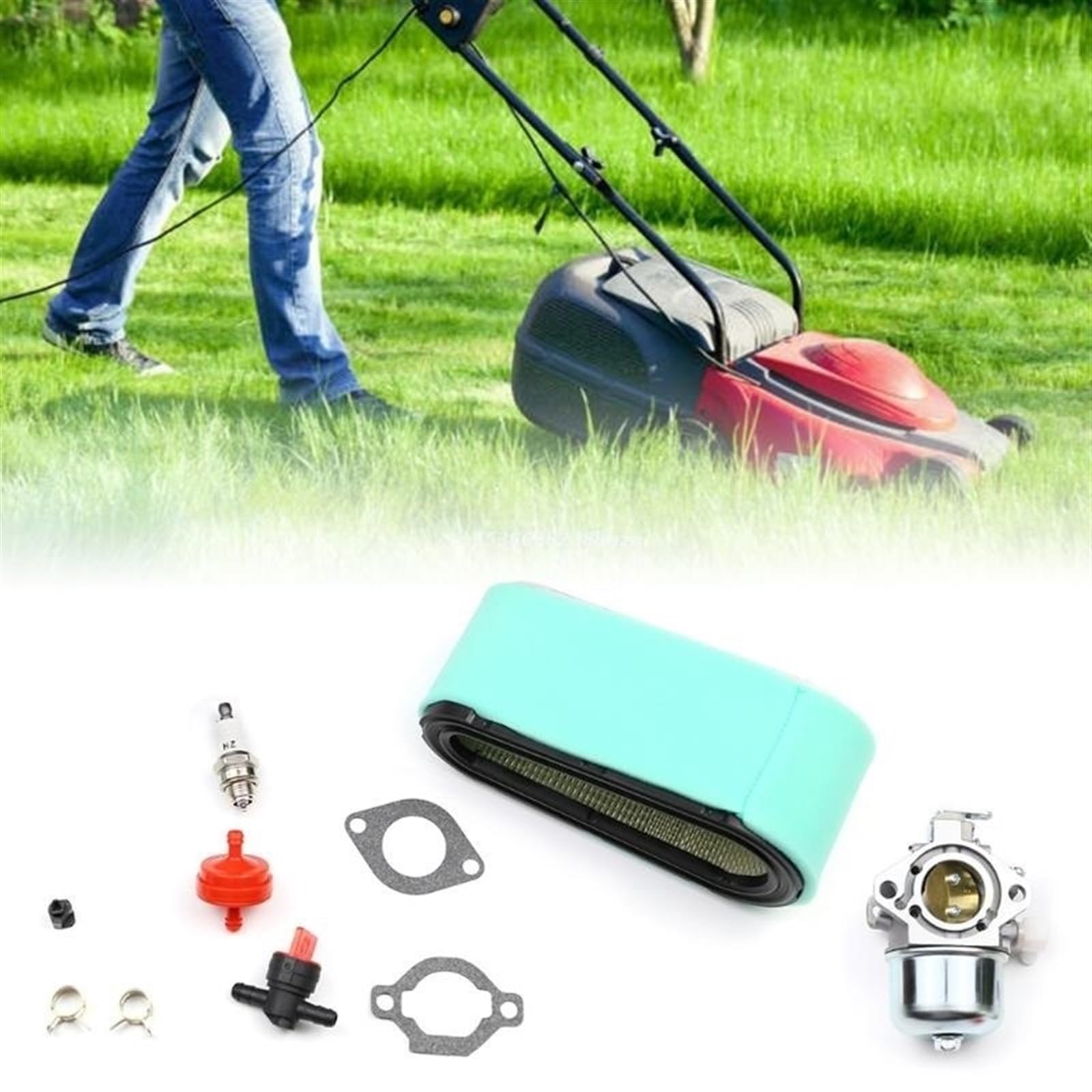 Carburador con filtro de aire para bujía, Kit juntas 699831, cortacésped para motores, piezas repuesto carburador Tractor