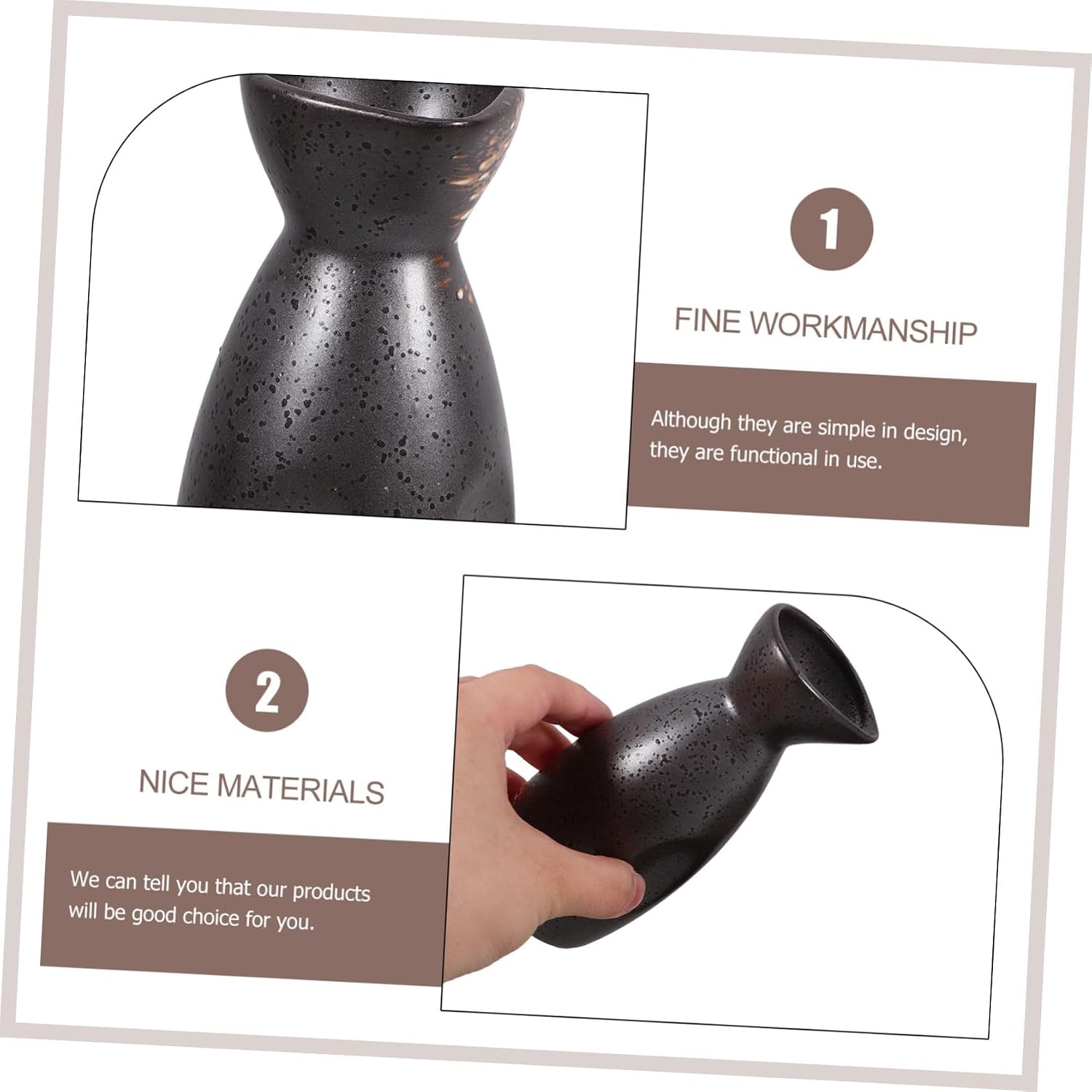 Traditional Japanese Sake Pot and Cups 5pcs Set Ceramic Pot Rice Wine Sake Serving Kit