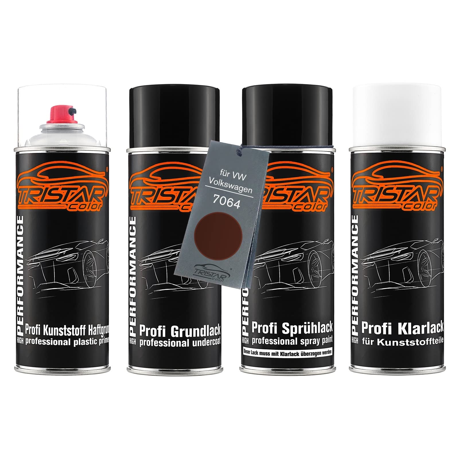 TRISTARcolor Lakier samochodowy w sprayu do plastiku do VW 7064 Vermelho M.