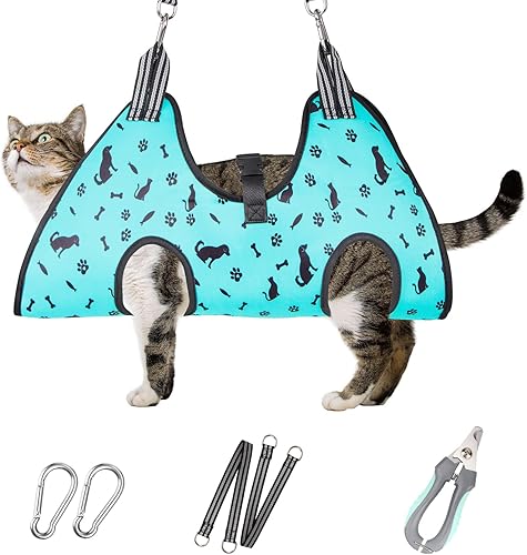 Vista 58 de Pet Dog Grooming Hammock Harness for Medium Dogs Nail Trimming, Dog Sling for Cutting Nails, Dog Hanging Holder Hanger for Clipping Nails with Nail