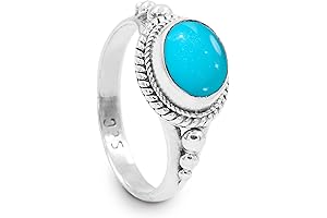 925 Silver Turquoise Boho Ring by KAIZEN HEALING JEWELRY