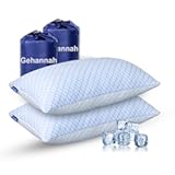 Gehannah Travel Pillow - Large 2 Pack Compressible Camping Pillow for Sleeping - Shredded Memory Foam with 2 Storage Bags - Supportive for Adults, Kids, Outdoor, Backpacking, Hiking Gear