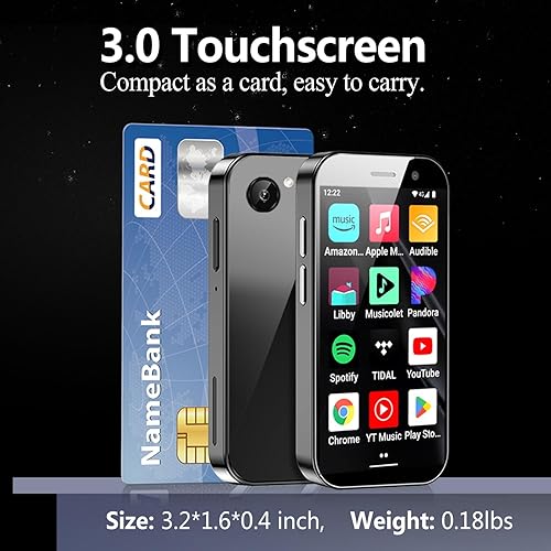 Miniatura 7 de Reproductor MP4 de 256 GB con Bluetooth WiFi 4G, mini reproductor MP3 MP4 con Spotify, pantalla táctil 3.0 reproductor de música digital con música