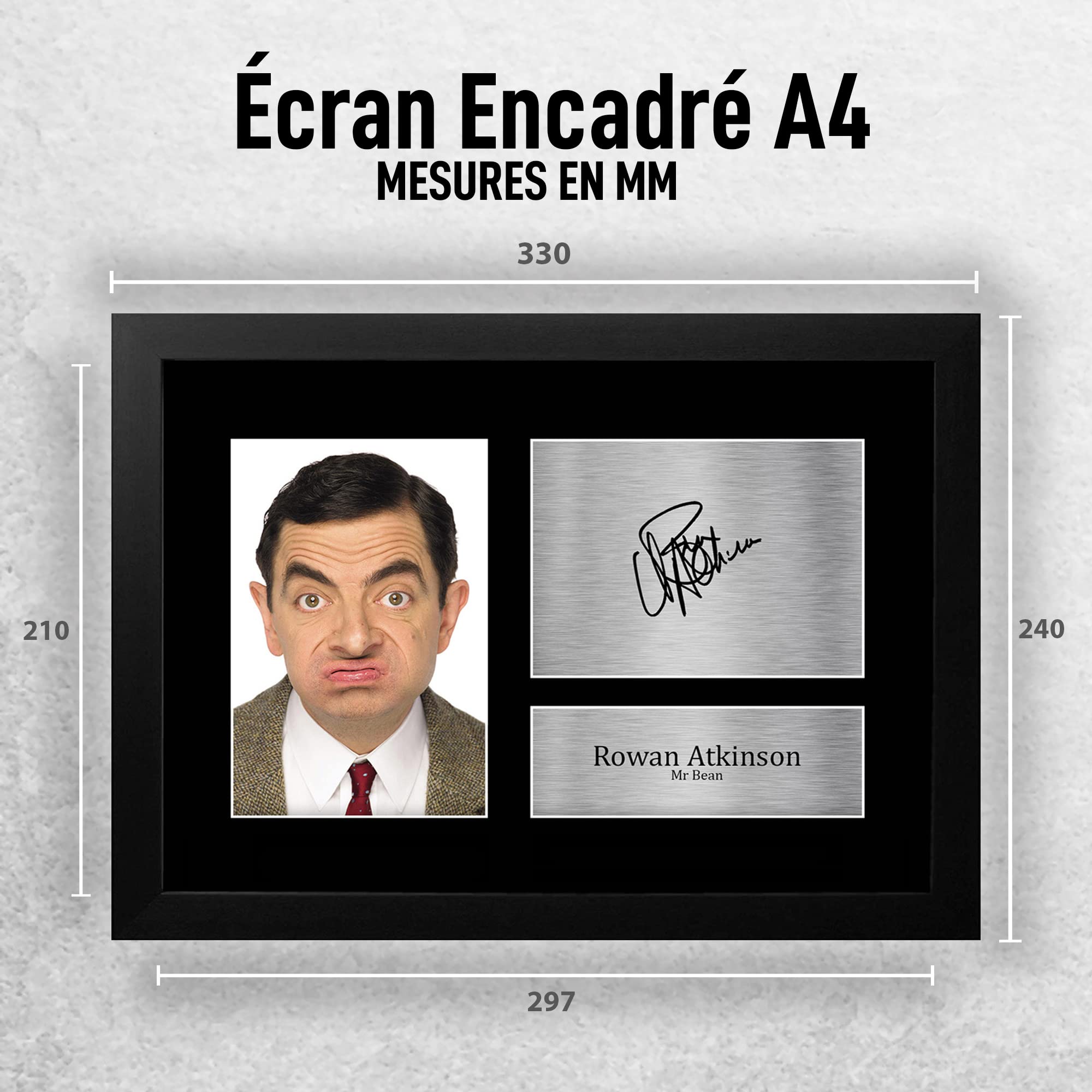 Mr Bean Cadeaux Imprimé Signé Autographe Photo A4 Encadré