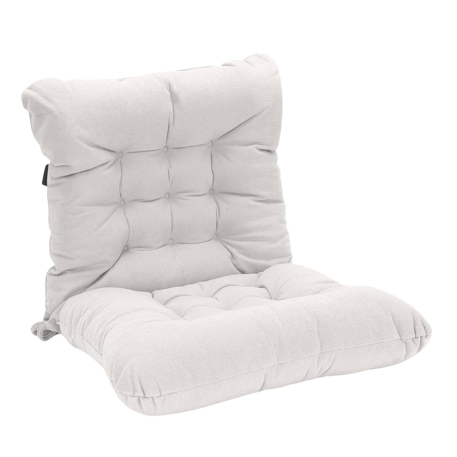 VGEBY Cuscino per Seduta con Supporto Lombare Design Integrato (WHITE)