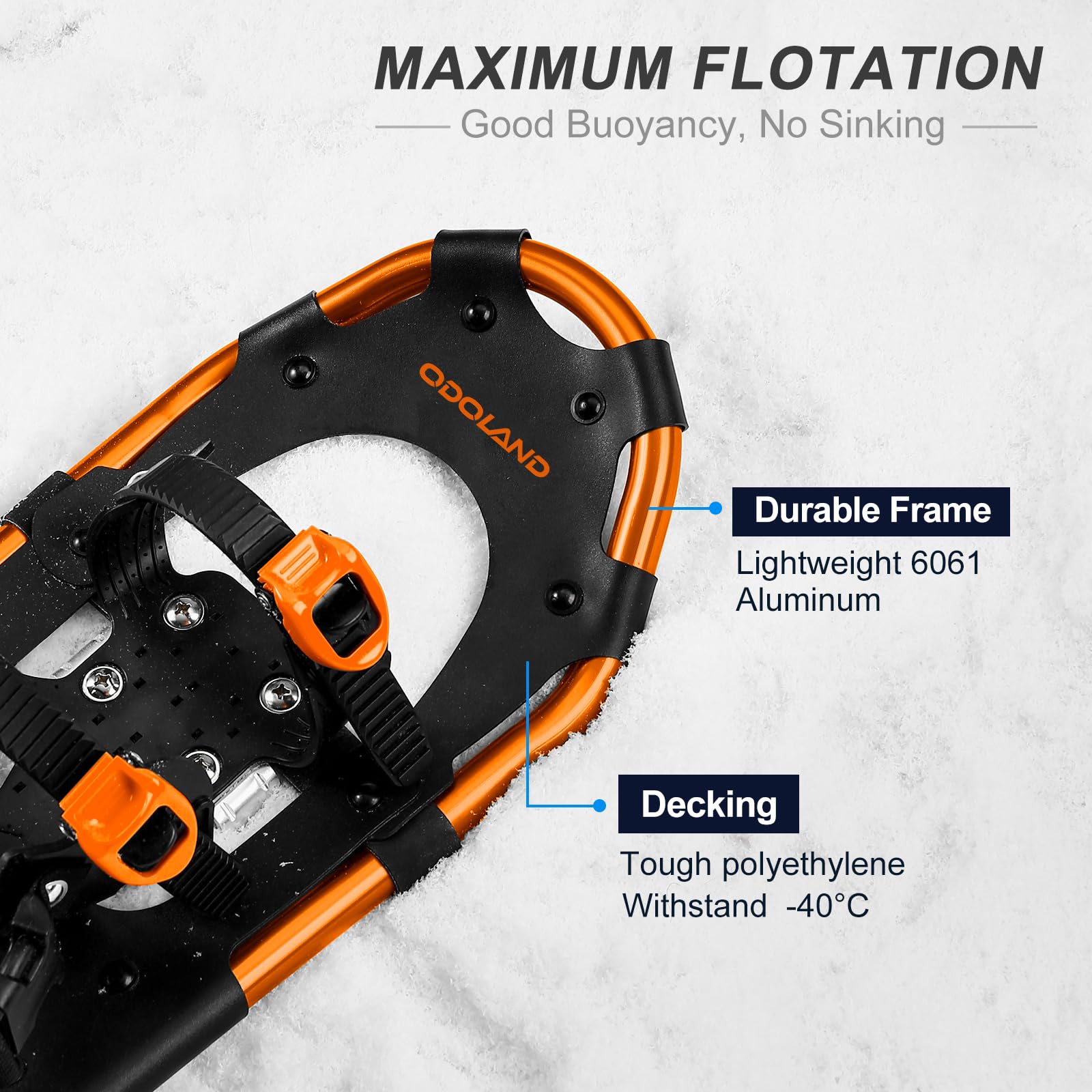 Amazon.co.jp: Odoland 4-In-1 Lightweight Snowshoe Set Aluminum