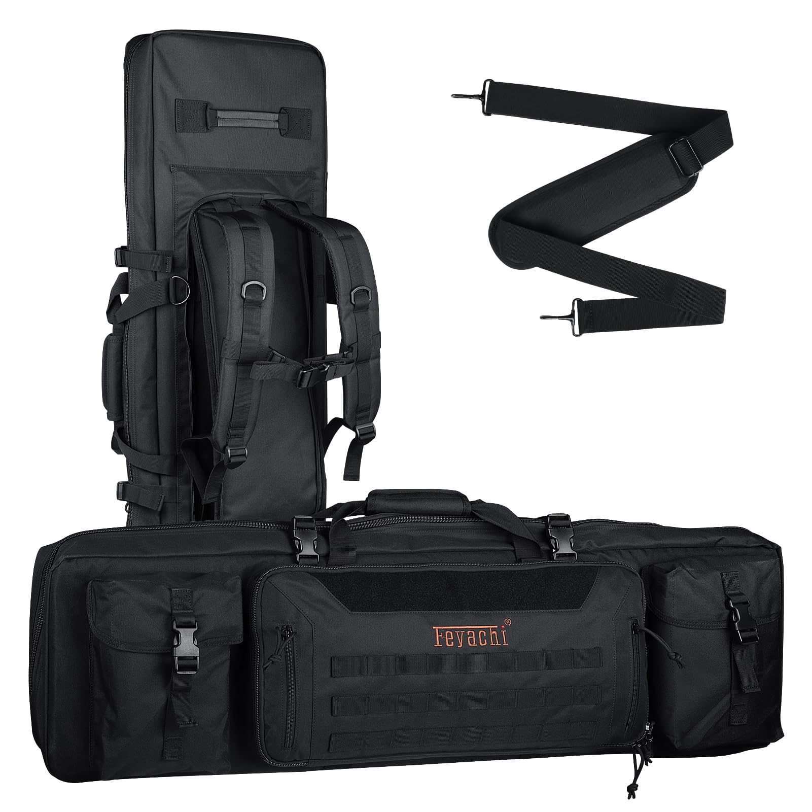 Feyachi Double Étui à Fusil 42 Pouces Etui Portable pour Fusil de Chasse