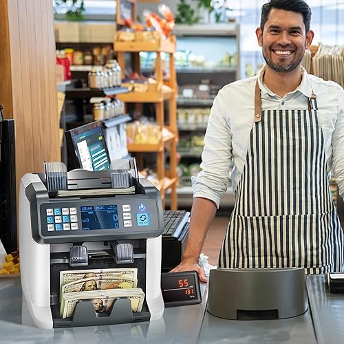 Miniatura 8 de VEVOR Máquina de contador de dinero, contador de billetes con denominación mixta, 2CIS, SN, UV, IR, MG, detección de falsificaciones DD,