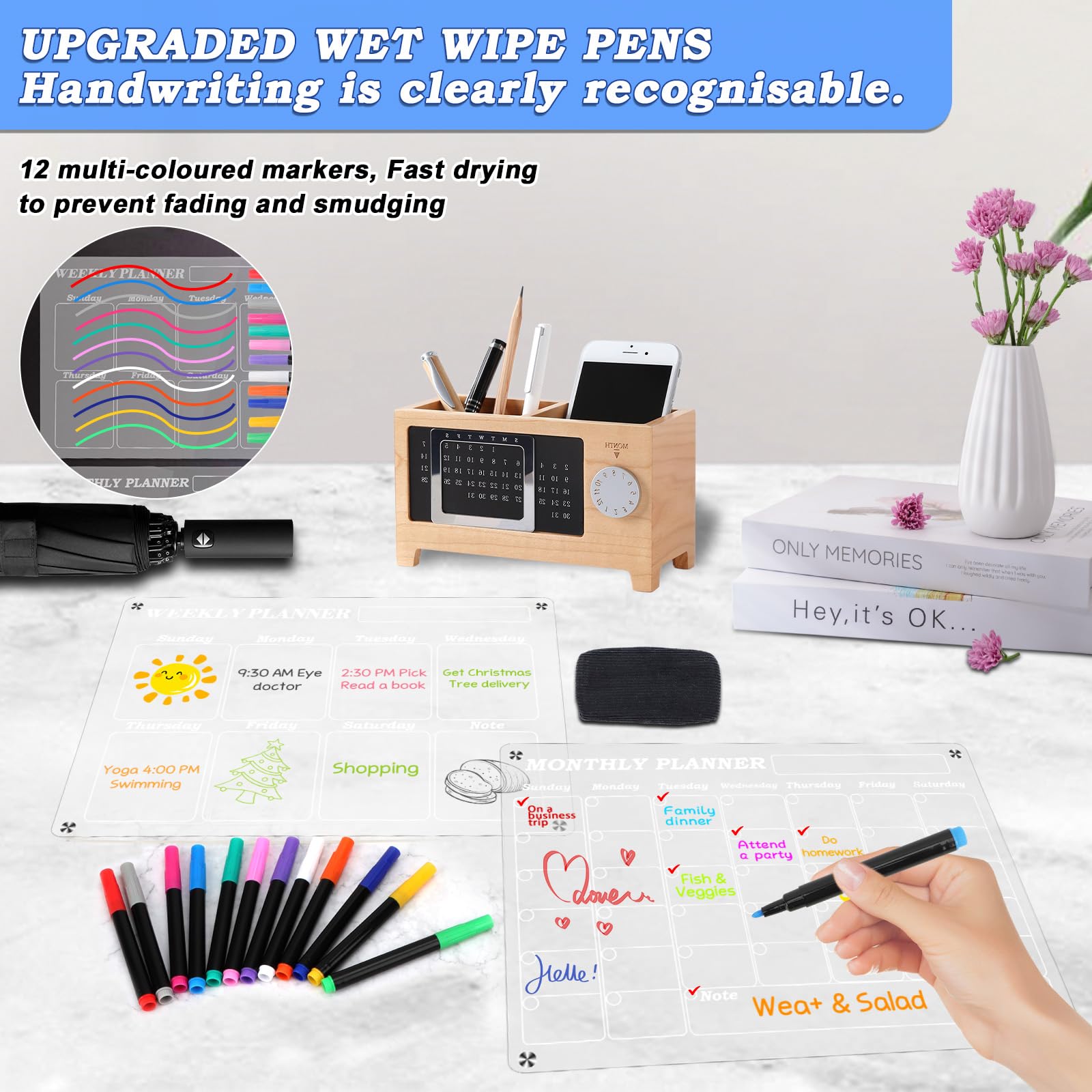 Tableau De Planification Hebdomadaire Magnétique Effaçable à Droog Pour Réfrigérateur,... | Bol