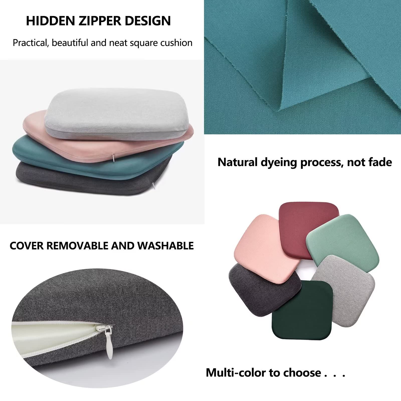 Amazon.com: ZIBENE Bar Stool Cushions Square 16 y 16 Inch, 16x16