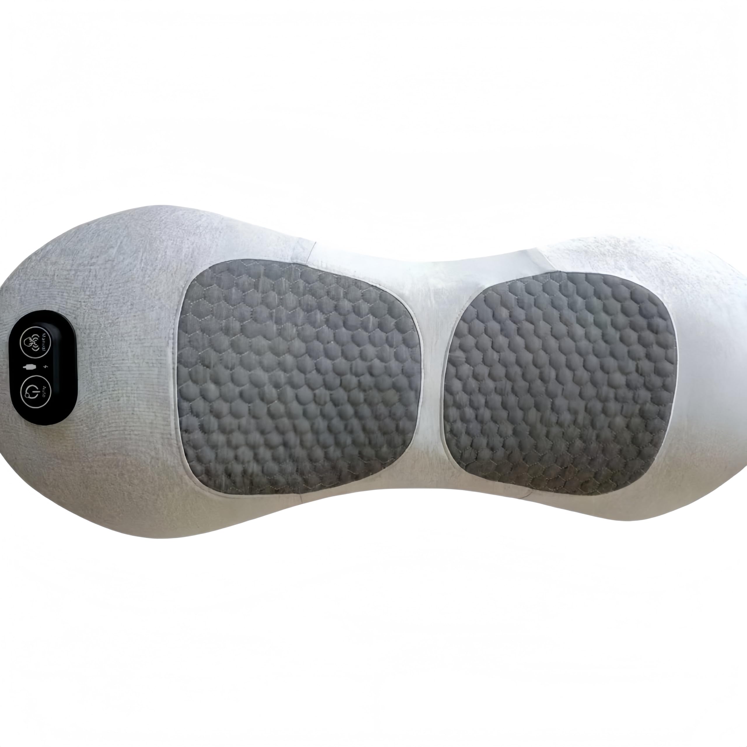 Medevia DeepComfort 3-in-1 Massage Pad elektrisch – Ergonomische Rückenstütze mit optimaler Lendenwirbelstütz, Wärmemassage, Traction und Vibration für entspannende Rückenmassagen