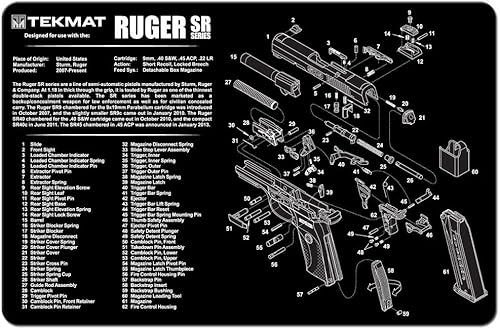 TekMat Ruger SR 9 (SR 40) Alfombrilla de limpieza para pistola