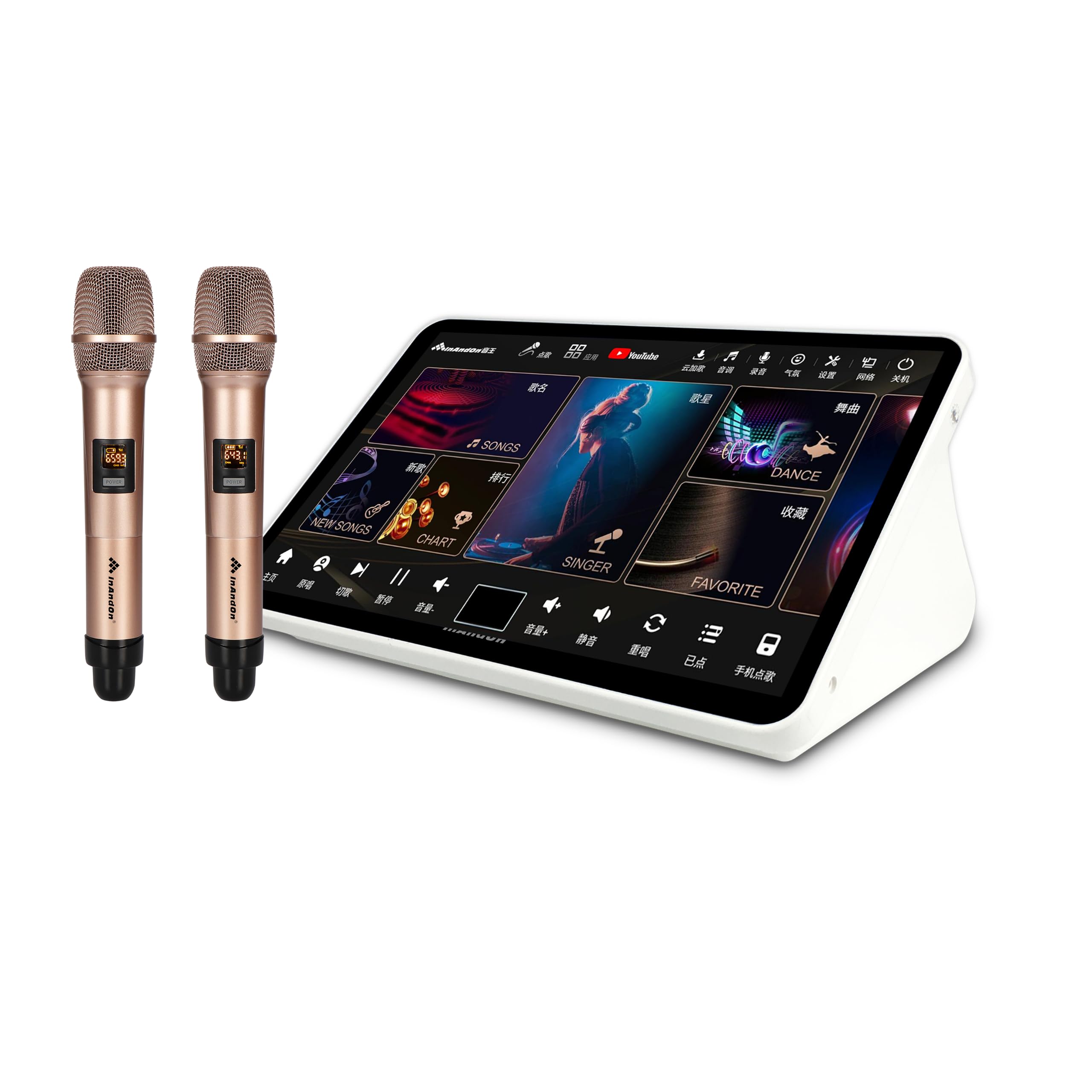 11.6‘’Touch Screen Karaoke Machine with Microphone Home KTV System