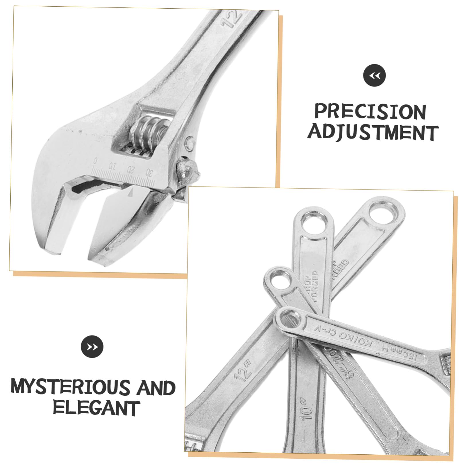 GALPADA 4 Piezas Llave Inglesa Universal Ajustable De Doble Llave Inglesa Multifunción Herramienta Multifuncional Ajustable De Doble Con Autoapriete