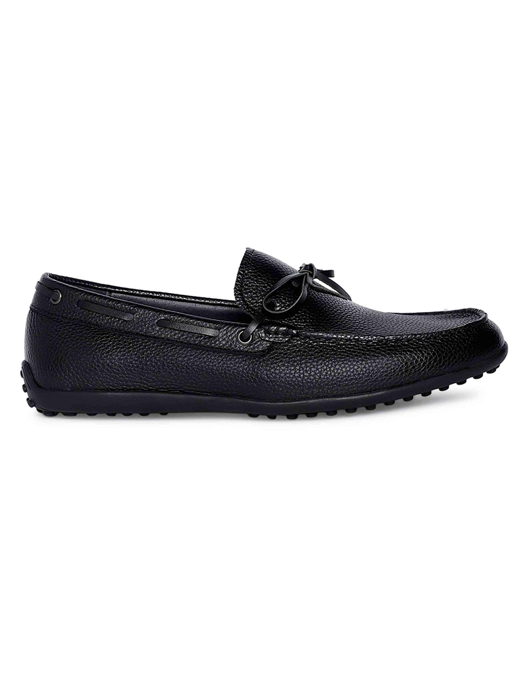 Heel & Buckle LondonMen's Black Driver Loafer Shoes